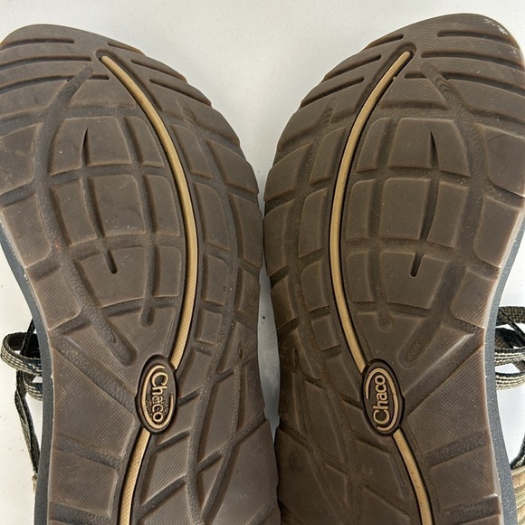 Chaco STRAP CLASSIC SANDAL Size 6 in Black and Green Dual Strap - Picture 13 of 13